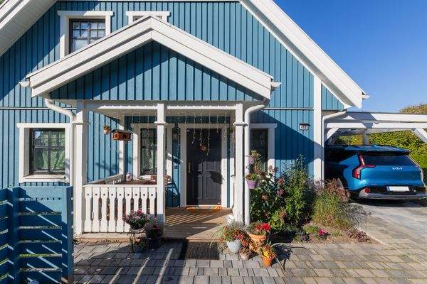 Überdachter Eingang