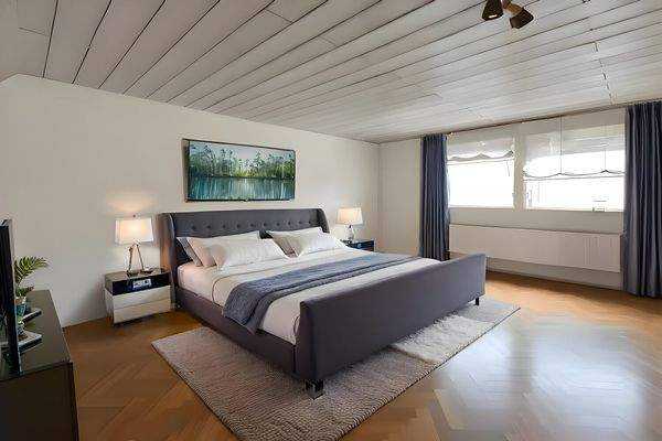 Schlafzimmer Dachgeschoss (ausgebaute nutzfläche) illustriert