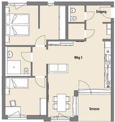 Grundriss Wohnung 5