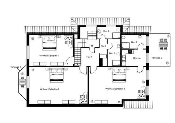 Grundriss Obergeschoss 
