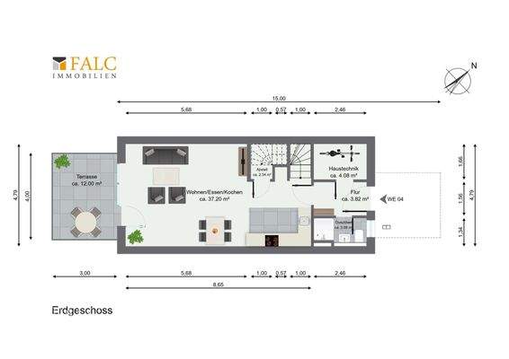 Grundriss Erdgeschoss WE04