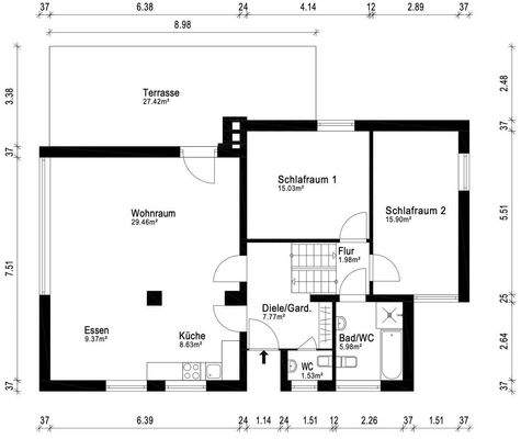 Grundriss EG + Hochparterre