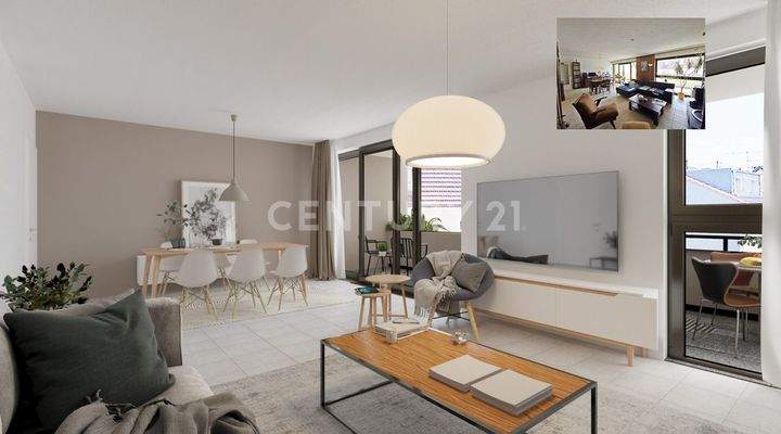 visualisiertes Wohnzimmer 2. Ansicht