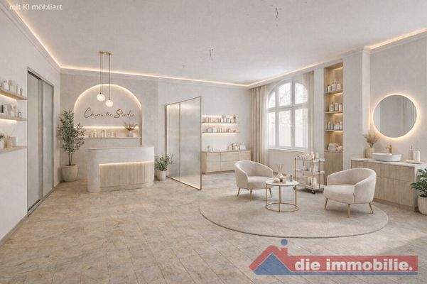 Kosmetikstudio_1 mit KI möbliert