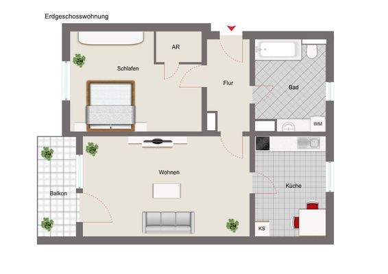 Grundriss Erdgeschosswohnung