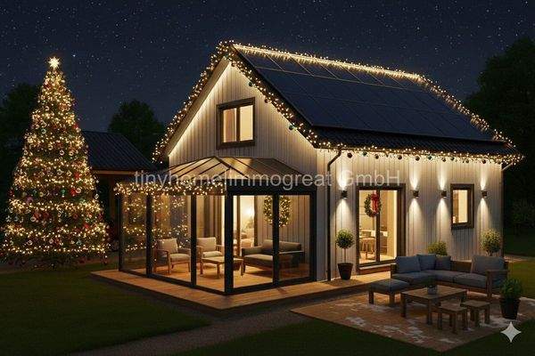 Haus KARLA mit Weihnachtsbeleuchtung