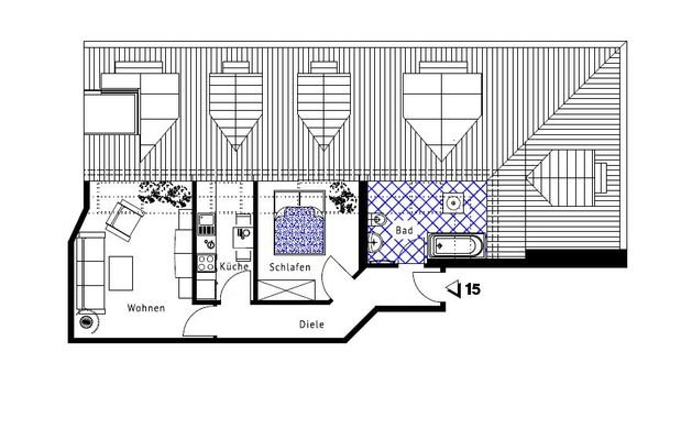 Grundriss WE 15