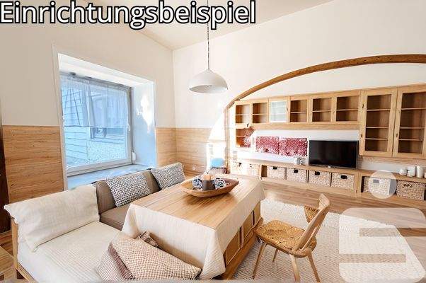 Einrichtungsbeispiel Essplatz Wohnzimmer