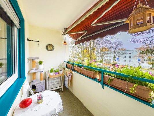 Sonnige Logia nach Süden