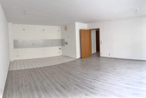 Wohnzimmer mit der Küche