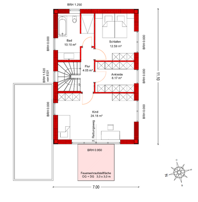 Grundriss Obergeschoss