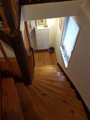 Treppenaufgang zur Wohnung