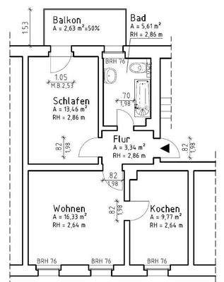 Grundriss, nicht maßstäblich