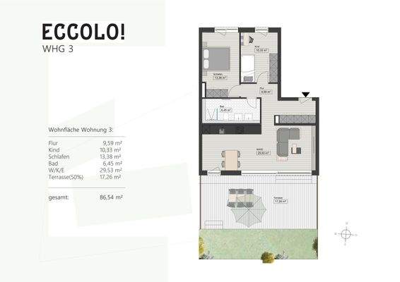 Wohnung 3 - 3 Zimmer