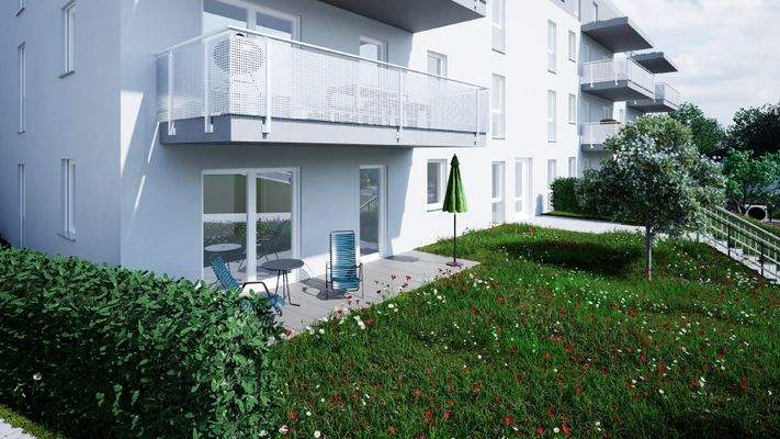 Visualisierung Wohnbeispiel Terrasse