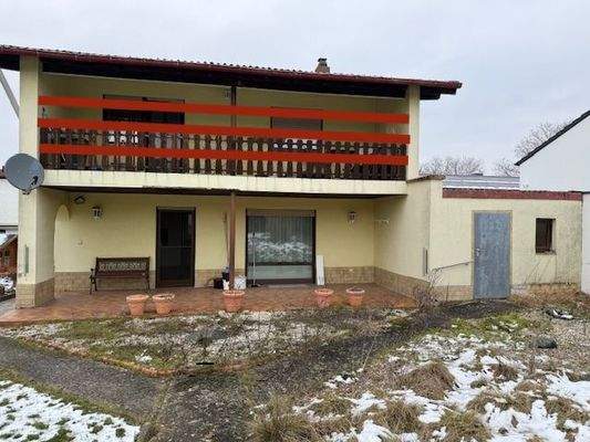 Sicht Apartment u. Geräteschuppen