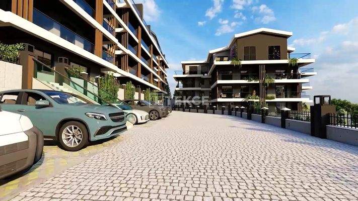 Apartments with Pool and Underground Parking in Güzelyalı