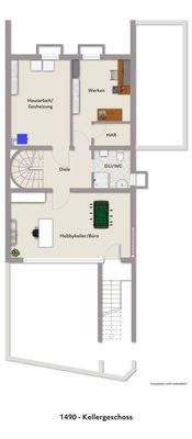 Grundriss KG visualisiert 1490