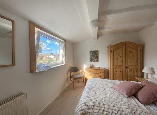 Schlafzimmer mit Ausblick