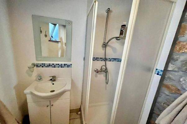 Kreta, Nofalias: Schönes, freistehendes Steinhaus mit 2 Schlafzimmern, Garten und Meerblick von der Terrasse