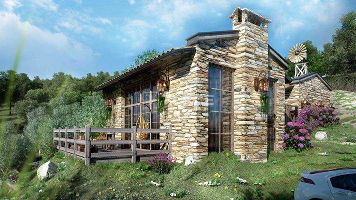 Single-Floor Stone Houses in Green Area in Mugla Milas