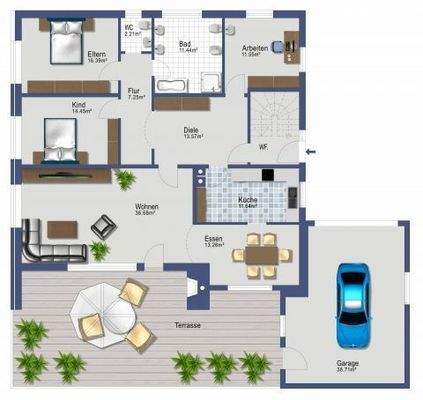 Erdgeschoss Grundriss