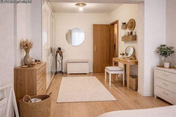 Ankleide - digitales Homestaging - Möblierung dient der Illustration