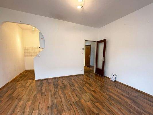 Wohnzimmer mit Küchennische