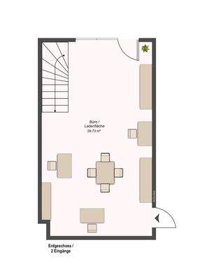 Erdgeschoss mit 2 Eingängen