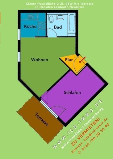2 Zimmer Wohnung in Dresden (Leubnitz-Neuostra)