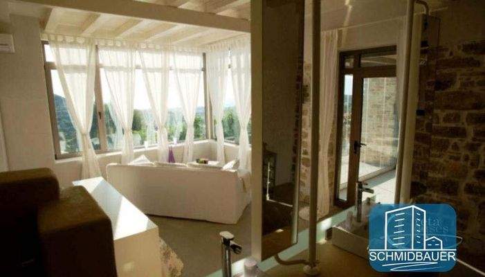 Kreta, Pitsidia: Makellose Villa mit herrlichem Meerblick und Infinity-Salzwasserpool