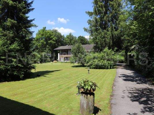 Grundstück mit Altbestand hinten