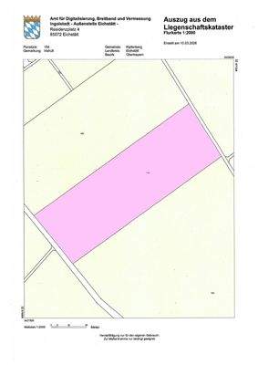 Lageplan Flurstück 154
