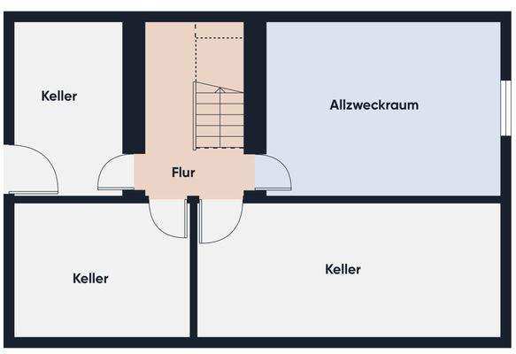 Grundrissplan ohne Maßstab KG
