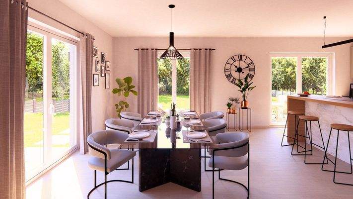 Essbereich und Wohnküche