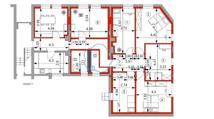 7-Raum Wohnung im EG in Wohn- und Geschäftshaus in Ilmenau zu vermieten