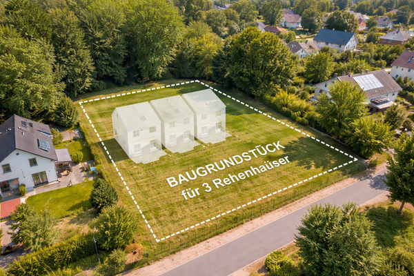 Drei Reihenhäuser möglich