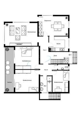 Grundriss Wohnhaus Erdgeschoss