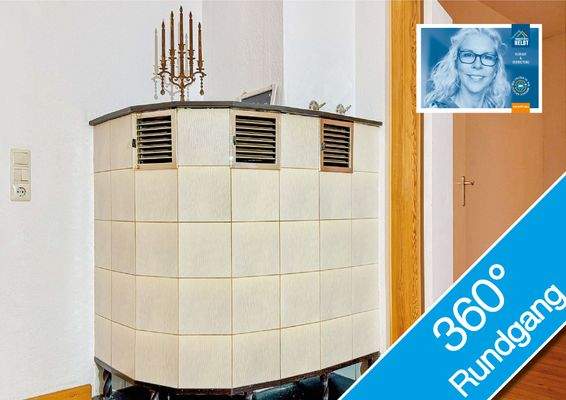 Grundofen im Wohnzimmer