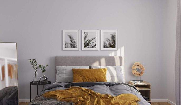 Helles und komfortables Schlafzimmer