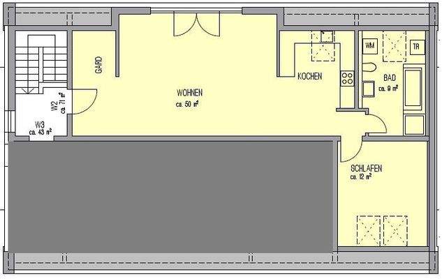 Grundriss - nicht maßstabsgetreu - 