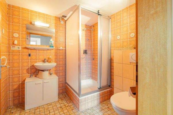 Praktische Dachgeschoss-Dusche, bewährt und funktional