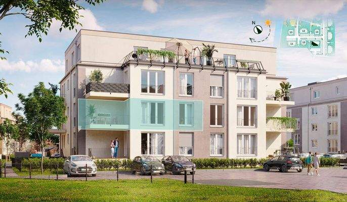 Ihre Wohnung markiert in der Außenansicht