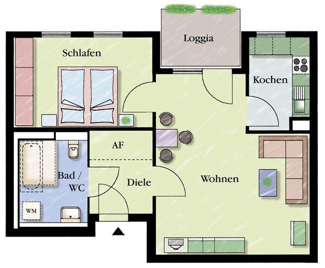 Für Mieter ab 60 Jahre: gemütliche 2-Zi.-Wohnung mit Balkon! - Photo 4