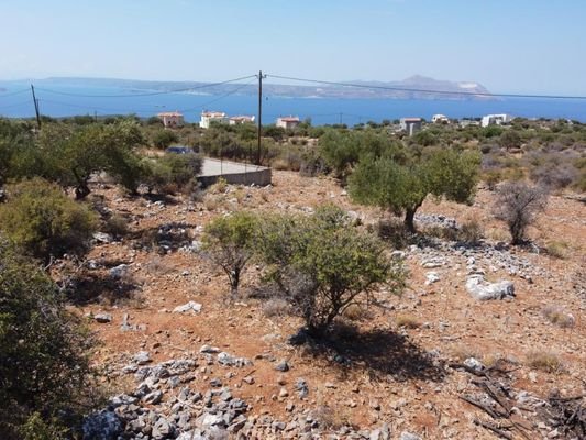 Kreta, Kokkino Chorio: Atemberaubendes Grundstück mit Meerblick zum Verkauf