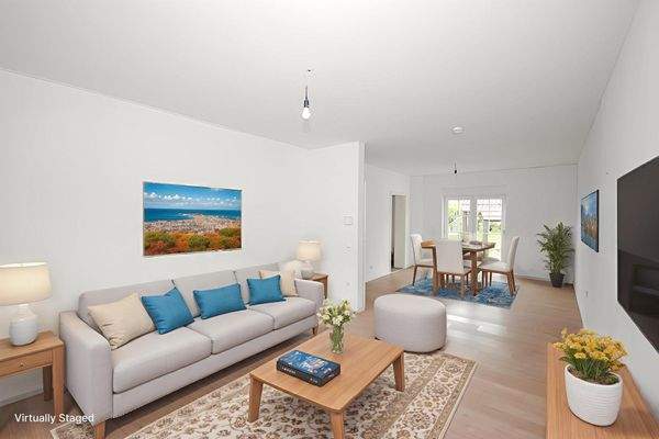 Wohnzimmer virtuell möbliert