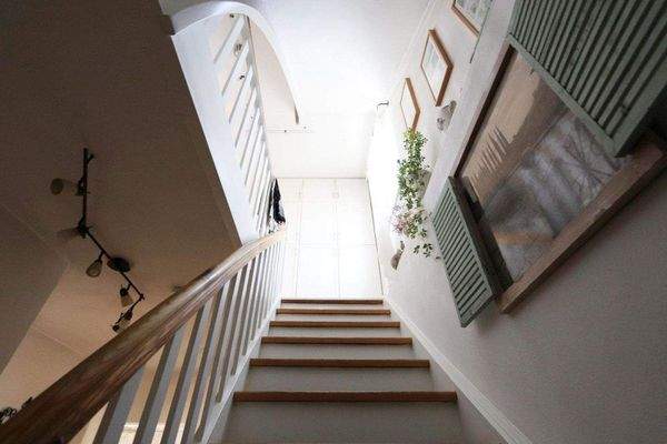 Über die Treppe ...