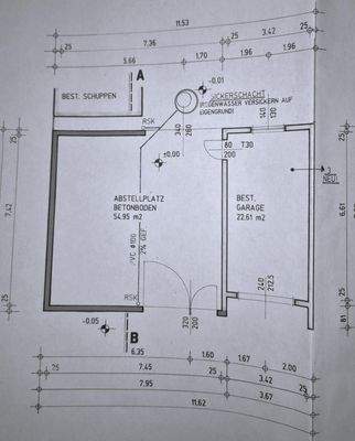 Plan Abstellplatz+Garage 1993
