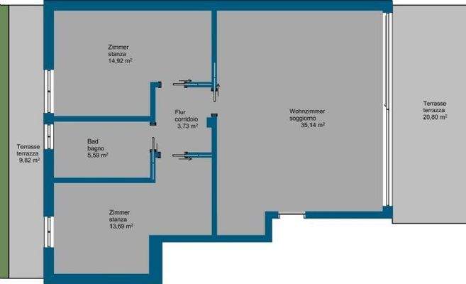 Grundriss Wohnung ohne Garten
