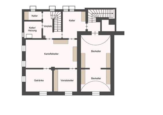 Grundriss, Gebäude 1, Kellergeschoss